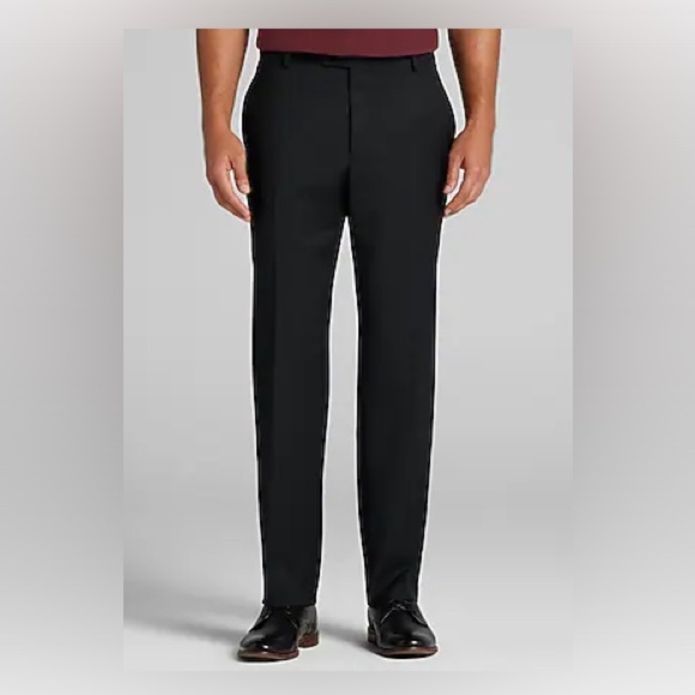Haggar cool 18 size 36x34 sleek Men's Black Dress Pants, business, work wear